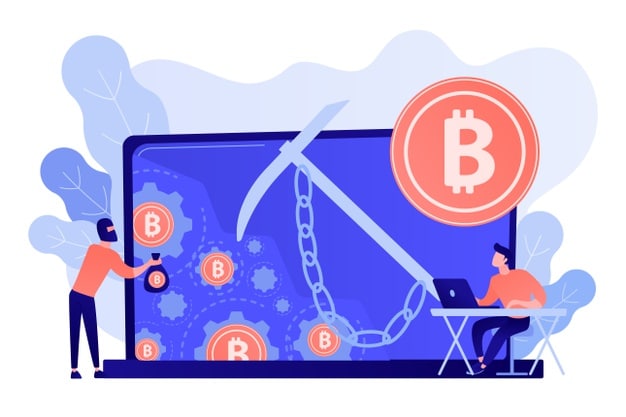 scammer-mask-stealing-cryptocurrency-from-mining-pool-laptop-hidden-mining-miner-bot-mining-virus-concept_335657-1829 กลโกงคริปโตเคอร์เรนซี