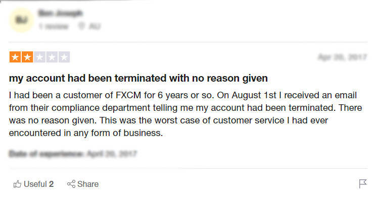 FXCM-trustpilot3 โบรกเกอร์ FXCM