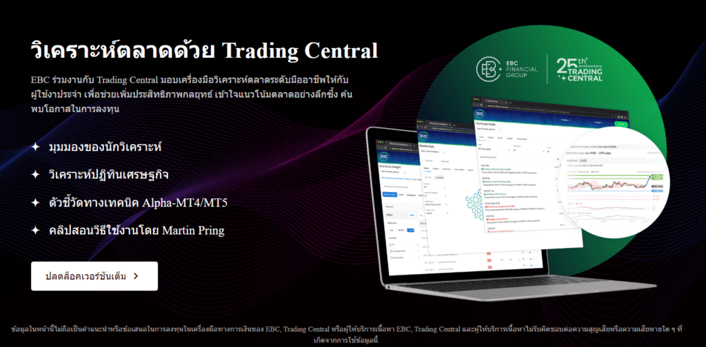 แนะนำเครื่องมือวิเคราะห์ตลาด Trading Central จากโบรกเกอร์ EBC Financial Group เครื่องมือวิเคราะห์ตลาด Trading Central จากโบรกเกอร์ EBC Financial Group