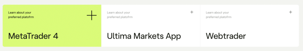 แพลตฟอร์มการเทรด Ultima Markets แพลตฟอร์มการเทรด Ultima Markets